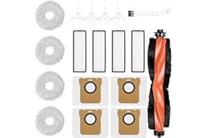 YTUGIL 18 accesorios para robot barredor compatible con robot aspirador Xiaomi Robot Vacuum X20+/X20 Plus - 1 cepillo principal, 4 bolsas de polvo, 4 cepillos laterales, 4 filtros, 4 toallitas y 1 cepillo de