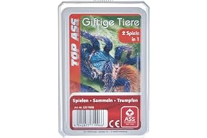 ASS Altenburger 22571996 - Top Giftige Tiere, Kartenspiel - Trumpf und Quartett
