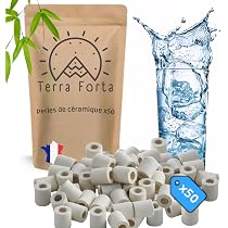 Moutta Perles Céramique EM® - Pack 100 (50 Grises + 50 Roses) - Purificateur Eau Naturel Pour Carafe, Bouilloire, Lave-Linge