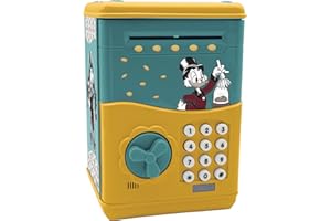 Lexibook Tirelire électronique Disney Picsou, Effets sonores et Lumineux, 9 musiques incluses, JG150SC, Bleu/Or, L