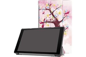 Lobwerk Hülle für Amazon Fire HD 10 10.1 Zoll 2017/2019 Schutztasche mit Wake-Sleep Funktion + Gratis Stylus Pen