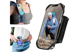 Cikyner Handyhalterung Handytasche Rucksack, 2 in 1 Telefonhalterung für 4-7cm breit Rucksackgurte 360° drehbarer und Abnehmbarer Gürtel-Handyhalter für 4,5-7 Zoll iPhone für Camping und Wandern