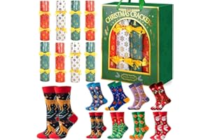 iZoeL 8 STK Christmas Crackers Set Weihnachten Socken Festliche Geschenkbox mit Karte mit Karte Adventskalender Weihnachts-Wichtelgeschenke für Frauen Männer Teenager Mädchen -No-Snap