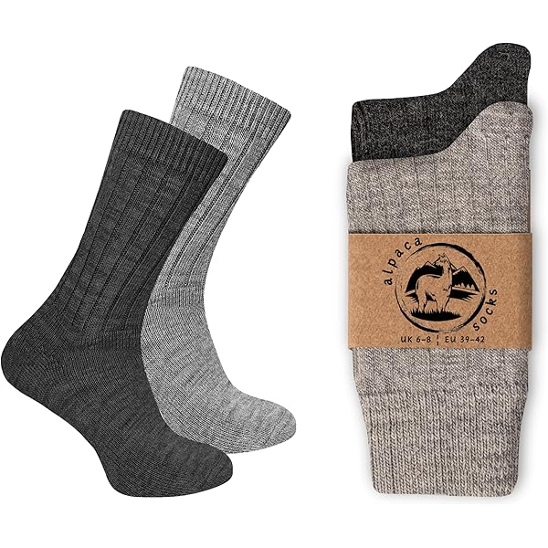 STEVEN Sokken van 50% alpacawol voor dames en heren – hypoallergeen, thermo-isolerend, naadloos, met zachte boord, comfortabel en aangenaam op de huid., ecru, 38-40