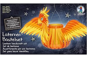 Ursus 18720010F - Laternen Bastelset Phoenix, Set zum Basteln einer Laterne, für Kinder, inklusive Bastelanleitung, ideal für den nächsten Laternenlauf