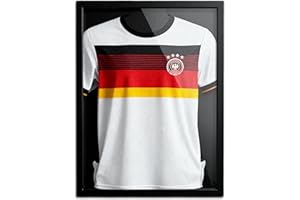 Avalo Trikotrahmen Aluminium - Objektrahmen für Fußballtrikot - 3D Box Frame - 60x80 CM - Schwarz - Deep Frame - Trikot Einrahmung in Bilderrahmen