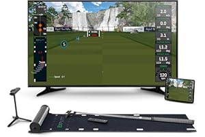 ExPutt EX500D Pro Golf Putting Simulator, Home Golf Simulator, Perfect Your Putting Swing Anytime, Anywhere, Black