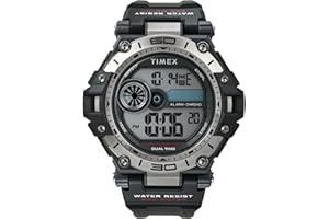 Timex Sport zegarek męski 52 mm – czarny pasek z żywicy, tarcza cyfrowa, koperta w kolorze czarnym, TW5M63300