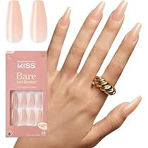 KISS Bare but Better Press On Nails, Nail glue included, Nude ...