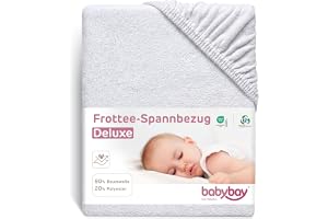 babybay Frottélakan med membran passar modellerna Maxi, midi, boxhopp, komfort och komfort Plus, vit, 89 x 50 cm (enkelpack)