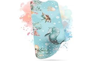 SilverRack Antypoślizgowa mata do wanny dla dzieci [100 x 40 cm] – mata antypoślizgowa do wanny bez BPA – mata łazienkowa dla niemowląt i dzieci – mata antypoślizgowa – wieloryb podwodny świat zielona