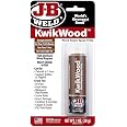 J-B Weld 8257 KwikWood Epoxy Putty – Brown, 1 Oz Stick – Hand Mixable, Fast Repair