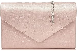 Milisente Pochette Donna,Borse Da Sera Women Clutch Pelle Leather In Finta Pelle Sintetica Pochette Eleganti Da Cerimonia (oro rosa)