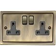 G&H TAB381-AB Trimline Plate Antique Bronze 1 Gang 2 Way
