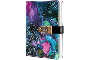 ZXHQ Carnet de Notes Carnet Secret fille Journal intime avec code pour Adulte garçon femmes, en PU Cuir Bloc-notes Pour Bureau, Cartes Porte-stylo, Taille 215x150mm Style 13