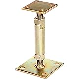 GAH-Alberts 212391 Pfostenträger | höhenverstellbar, zum Aufschrauben | galvanisch gelb verzinkt | Höhe 150 - 190 mm