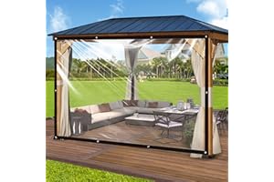 WAIMDIKUL Bâche imperméable Transparente avec œillets, 2 x 3 m, pour extérieur, bâche imperméable et Transparente, pour terrasse, poulailler