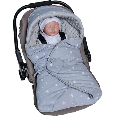 Couverture Bébé Universelle LAT 90x90cm - Nid D'ange Réversible Pour Poussette Et Siège Auto - Hiver