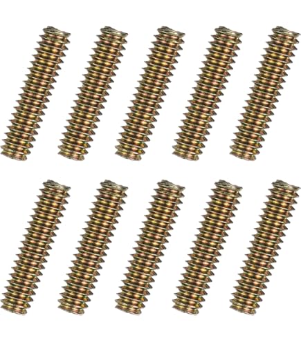 PATIKIL Edelstahl Gewindestangen 1/4-20 UNC - 10er Set Für Baumontage Und Reparaturen
