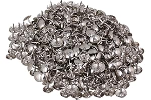 Yibuy 200pcs 8 x 9mm Upholstery Stud Tack with Round Dome Head of Luggage Decoration Silver
