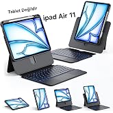iPad Air 11 in&ccedil; (M4/M3/M2 2026/2025/2024) iPad Air 8/7/6/5/4. Nesil ve iPad Pro 11 in&ccedil; i&ccedil;in Uyumlu 360 D&ouml;nebilen Keyboard Tou