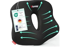 Blumtal Ergonomiczna Poduszka na Krzesło Biurowe - Poduszka Lędźwiowa - Wsparcie Lędźwiowe - Ergonomiczne Oparcie