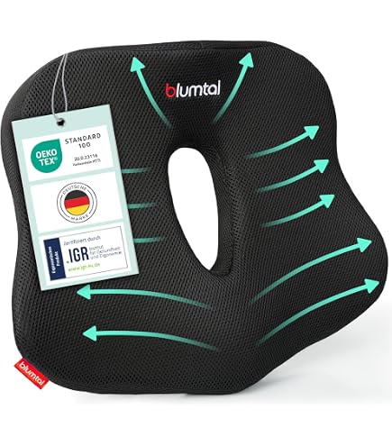 Feela® Coussin Ergonomique Coccyx - Mousse Mémoire Forme Pour Bureau Et Fauteuil Roulant