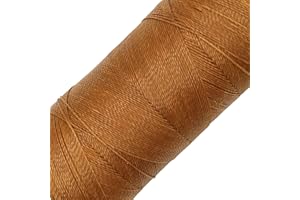 LINHASITA, Rocchetto di Filo Cerato, 100 g, 360 m, 0,5 mm di Spessore, in Poliestere, per macramé, 30 Colori - Tan
