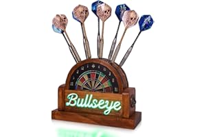 ‎COOLGIFT MART CoolGift Mart leuchtender Dartboard-Ständer, LED-Dartboard-Ständer, fasst 6 Darts, Weihnachtsdesign, Männer und Dart-Liebhaber