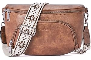 MUIIKOLA Sac à bandoulière pour femme, sac à bandoulière tendance pour femme, sac à bandoulière en cuir végétalien, poche poitrine avec blocage RFID, large sangle amovible et réglable