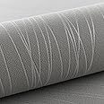 Cathpetic 3D Wave Stripes Glitter Wallpaper Silver Grey 9.5×0.53m,Embossed Roll for Living Room Bedroom Kitchen Front Room,Non Woven Fabric Wallpaper Luxury Modern Abstract