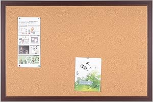 Bi-Office Earth Prime - Tableau d'Affichage en Liège avec Cadre en MDF, Mérisier, 90 x 60 cm