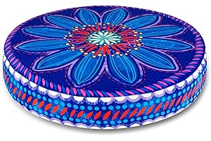 SANDINI Bine Brändle – Cojín de asiento colorido – Redondo 38 x 6 cm – Gran selección – Mandalas – Flores – Lirios de agua – Arco iris – Cojín para el suelo de los niños – by