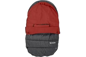 AltaBeBe AL2004P-79 Sacco Termico Invernale Per Seggiolino Da Auto, grigio scuro-rosso