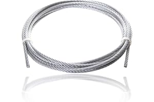 Drahtseile24 Drahtseil, Stahlseil, Stahldrahtseil – Meterware | verzinkt | 7x7, 6x19, 7x19, 6x37 | Ø 2mm / 7x7 | 50m