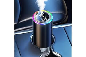 ‎TOWONSHY Auto Lufterfrischer Duft Diffuser mit 50ml Parfüm(Ozeann), Hält 4-6 Monate, Ultraschall-Zerstäuber, Sprachaktiviertes Licht, Intelligente 3 Modi, Auto EIN-/Ausschalten, 1000mAh Akku, BJ 573