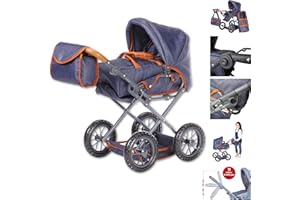 KNORR TOYS KNORRTOYS.COM 63130 Knorrtoys 63130-Puppenwagen Ruby-Dark Blue Puppenwagen, 51 x 37 x 64 cm