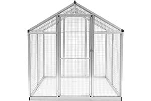 Gegaden extra groß multifunktionale Vogelvoliere, Vogelkäfig, Stahldrahtrahmen