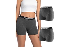 FORVEVO Bokserki z wełny merynosów dla kobiet, 2-pak, oddychające damskie szorty bielizna, suche majtki dla kobiet