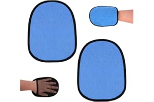 NQEUEPN 2 Pezzi di Guanti Cancella Sabbia, Guanti Morbidi per Pulire la Sabbia dalla Pelle dei Bambini Strumento per Pulire la Sabbia per attività di Beach Volley in Spiaggia (Blu)