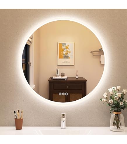 Spiegel 140x100 - Badkamerspiegel 140x100 - LED-spiegel 140x100 - Met verlichting - Met frame