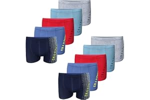 LOREZA ® 10 Jungen Boxershorts aus Baumwolle Gr. 92-170