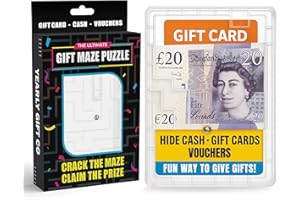 YEARLY GIFT CO Gift Card Maze Puzzle Box Game - Fun Novelty Secret Santa Gifts for Boys Girls Men Women Teen Kids: Stocking Fillers, Joke Prank Xmas Gifts for Boys Girls - Annoying Gift Box