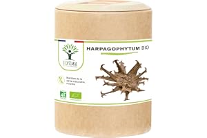 Harpagophytum Bio - Bioptimal - Complément alimentaire - Articulation Anti-inflammatoire - Harpagoside Naturel - 100% Poudre de Racine Pure - Fabriqué en France - Certifié par Ecocert - 200 gélules