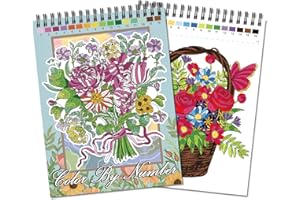 Jadeso Libro Colorear Adultos, 30 Patrones y Diseños únicos De Flores, Colorear Por Numeros Adultos, Libros De Colorear Para Adultos, Encuadernación Espira, Tamaño A4