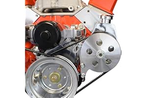 ICT BILLET SBC Power Steering Bracket Pump Bracket Electric Water Pump Billet 350 Small Block Chevy Adjustable