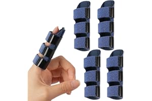 BUTBU Palce, 4 sztuki drążków na palce, ze zintegrowaną aluminiową opaską, podparciem dłoni z rozpryskami palców, łagodzi ból, urazy sportowe, zwichnięte, złamanie