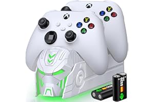 HASACOOL Batteria per controller Xbox/Series x/Xbox One, stazione di ricarica per controller Xbox con 2 pezzi di grande capacità 2550 mAh, ricaricabile per Xbox Series X/S/Xbox One/Xbox One S/X/Elite