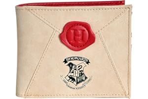 Elbenwald Harry Potter - Geldbörse Groß und Klein Format Hogwarts Siegel mit Reißverschluss Beige/Rot (Klein-Format)