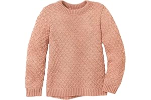 Disana Aran-Pullover Kinder - 100% Bio-Merino – atmungsaktiv & kuschelig warm - Unisex Gr. 86-140 - nachhaltig & fair - ideal für kalte Tage Dank fluffigem Strick - Made in Germany